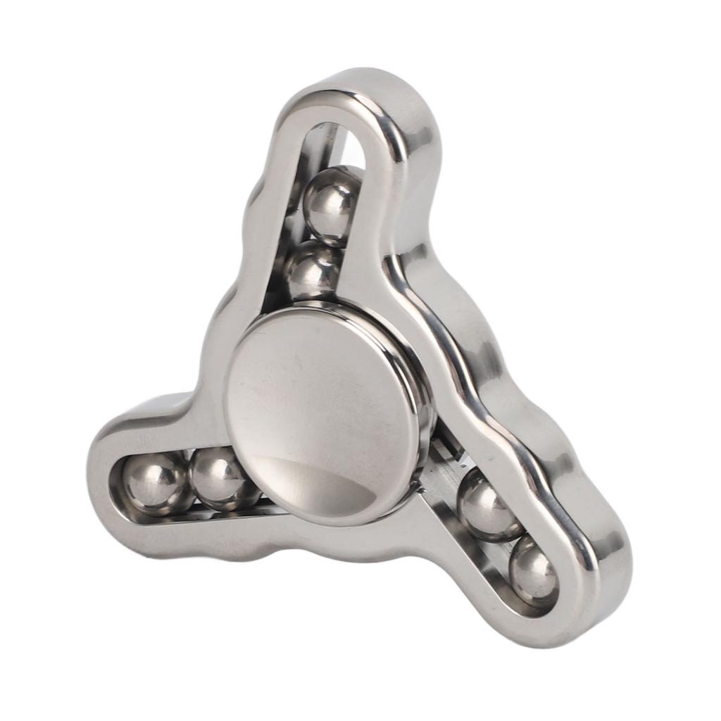 Fingertip Gyroscope Sensory Toy 3 Leaves Reduce Anxiety Smoothing Rotating Stainless Steel