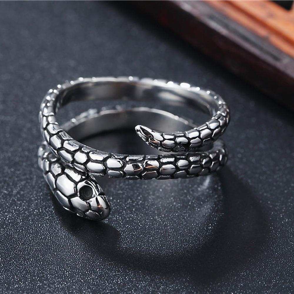 Ring Jewelry Retro Personalized Snake Python Men's and Women's Metal Rings