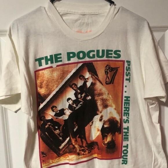 Vtg The Pogues Cotton White Unisex T-shirt S-5XL NZ400 FREE SHIPPING Unisex T-Shirt S