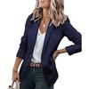 2026 Autumn Women's Long Sleeve Solid Color Suit Collar Single-Breasted Coat