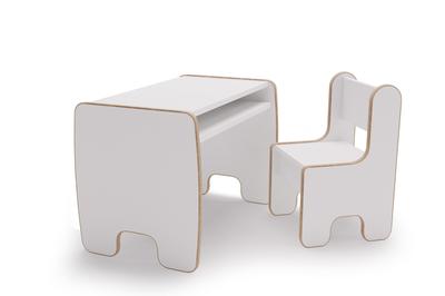 Children's Timi Table + Chair MDF Color White