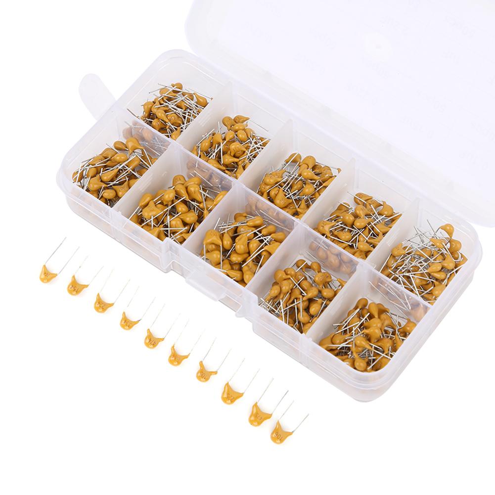 500Pcs Ceramic Capacitor Kit Multilayer Assortment 0.1uF10uF Supplies Electronic Components