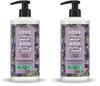 Love Beauty & Planet Shampoo Lisciante e Sereno con Olio di Argan e Lavanda Senza Solfati|| Senza Parabeni|| Senza Coloranti|| 400ml (Confezione da 2)