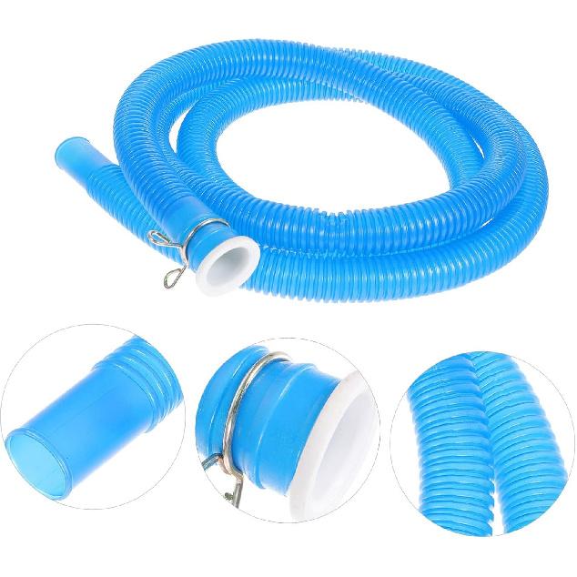 Blauer 16-mm-PE-Waschmaschinen-Ablaufschlauch, passend für die meisten Standard-Klimaanlagen und halbautomatischen Waschmaschinen, 159,7 cm, 1 Stück