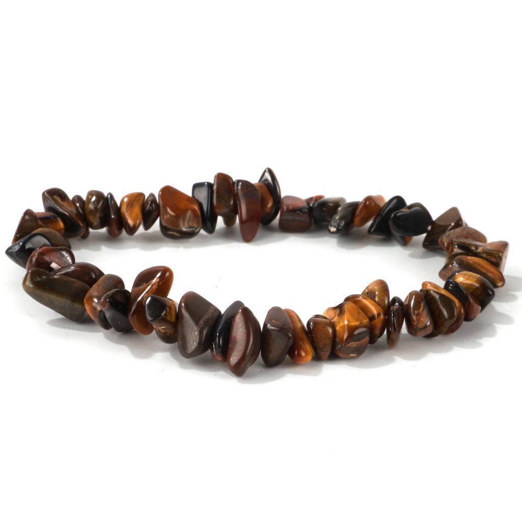 Natural stone bracelet beaded natural gravel elastic stacking wearing versatile high-end light luxury hot-selling bracelet