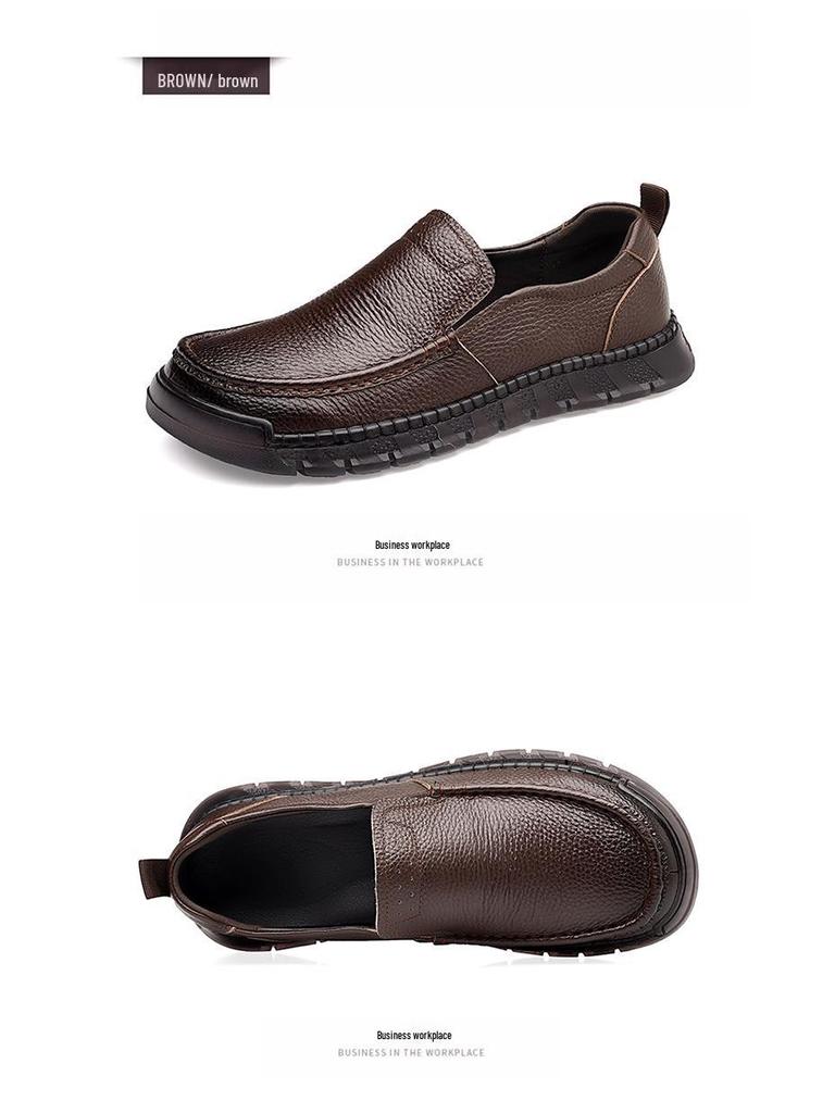 2025 Herren Atmungsaktive Rutschfeste Leder Freizeitschuhe: Frühlings- & Herbstmode