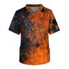 Men's Short Sleeve V-Neck Halloween Print Chest Pocket Care Top