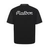 MALBON GOLF Back Knit Hybrid Mock Neck T-Shirt Black (Man)
