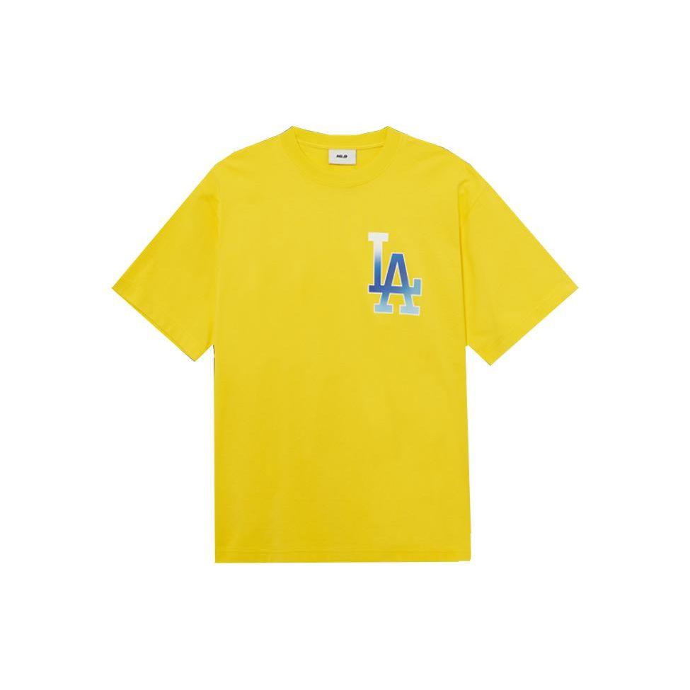 MLB SS23 Los Angeles Dodgers Logo Print Lockere Passform Rundhalsausschnitt Kurzarm T-Shirt Unisex Oberteile 3ATSB0333-07MSS L yellow