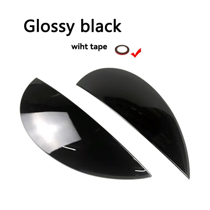 Real Carbon Fiber Car Headlight Eyebrows Cover Glossy Black Front Angry Eyelids for MINI F54 CLUBMAN F55 F57 CABRIO F56 COOPER