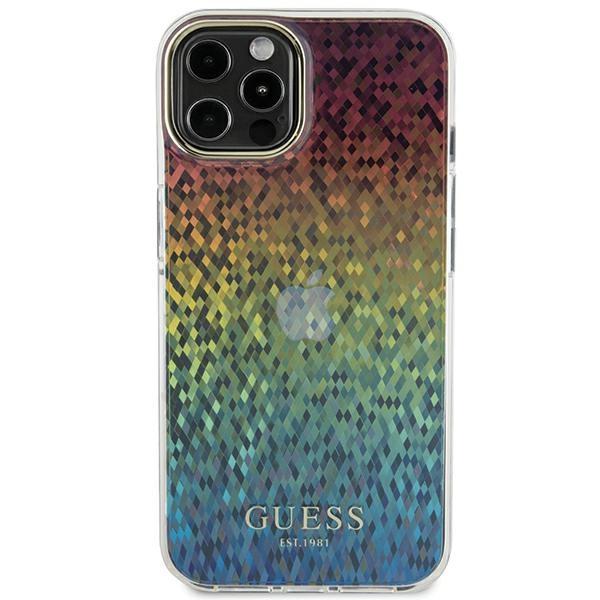 Guess Guhcp12Mhdecmi Iphone 12/12 Pro 6.1 Multicolor Hardcase Iml Faceted Mirror Disco Iridescent