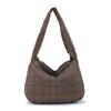 Lazy Wind Rhombus Cloud Casual Winter Cotton Embroidery Thread New Personalized Casual Lightweight Underarm Messenger Bag