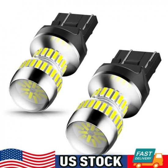 7443 7440 LED DRL Reverse Backup Brake Light Canbus Error Free 7444 Bulbs White