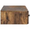 Wall Mounted Side Table Smoked Oak Wood Based Material