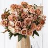 French Simulated Flowers DIY Bridal Rose Bouquet Fashion Silk Hydrangea  Home Decor