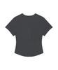 Aejeuyua Henry V-Neck Hold T-Shirt Charcoal