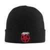 Logo Anthrax Knitted Hat Beanie Winter Hats Warm Color Thrash Metal Band Cap for Men Women