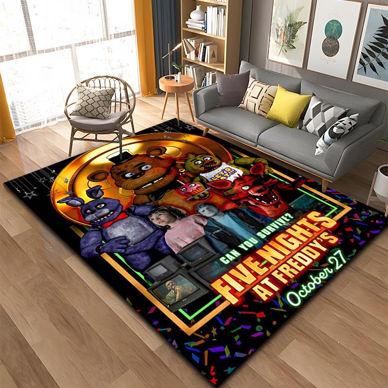 3D FNAF-Five-nights-At-Freddys Muster Teppich Große Fläche Teppich für Wohnzimmer Kinderzimmer Sofa Küche Dekorieren Rutschfeste Matte Geschenk