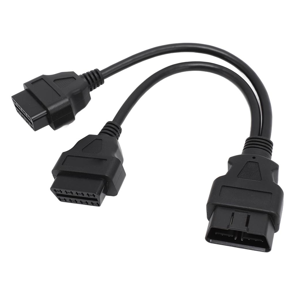 OBD Extension Cable 16Pin Cable Male to Dual Female Y Splitter Cord Adapter for OBD2 Interface Vehicles