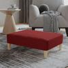 Day and Night - Day and Night Red Fabric Footstool 78x56x32 Cm