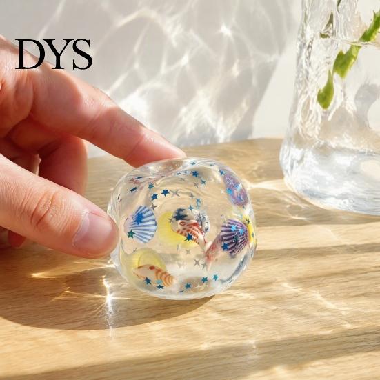 Ocean Themed Sensory Toys Theme Stress Relief Ball, Soft Shapeable Ball Toy, No Rebound Transparent Squeeze Toy for Anxiety Reduction Decompression