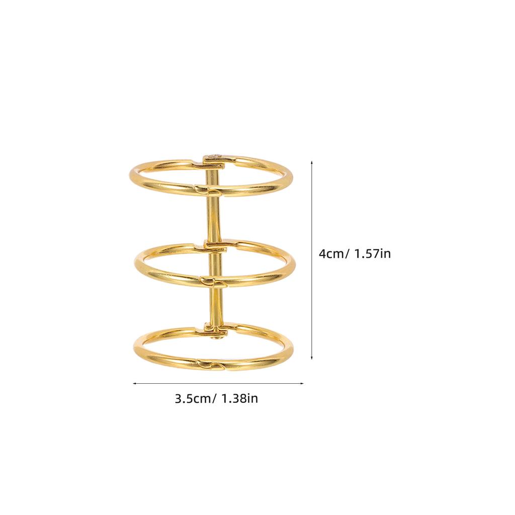 10Pcs Three Hole Binder Rings Large Metal Loose Leaf Book Binding Rings for Flash Card Clips Notebook Stationery