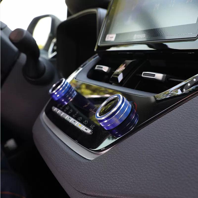 For Toyota Corolla -2024 Air Condition Knob Button Ring Cover Blue Decor