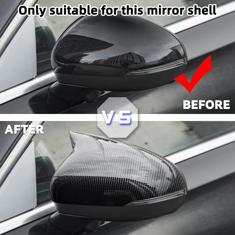 For Mercedes A-Class A180 2019-2025 Carbon Fiber Look Side Mirror Cover ABS Carbon Fiber Look Car Exterior Accessories