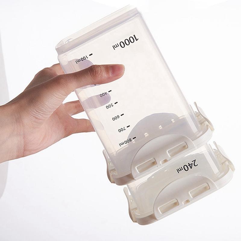 240/650/1000/1800ML Food Storage Container Kitchen Jar Box Storage Tank Transparent Sealed Cans Easy To Buckle