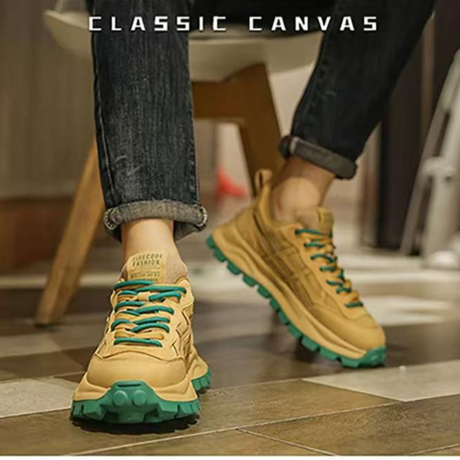 Men's Shoes 2025 Spring Breathable Retro Senior Sense Sports Leisure Youth Increase Thick Soled Ins Dad Fashion Shoes