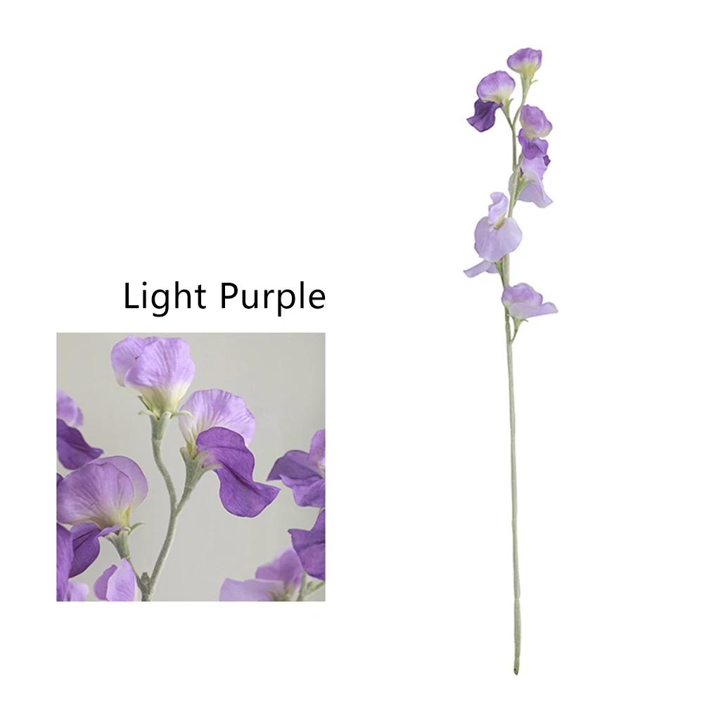 Umělá květinová kytice, hedvábný hrachor vonný, umělé květiny, umělá rostlina, dekorativní květiny, domácí dekorace, svatební dekorace