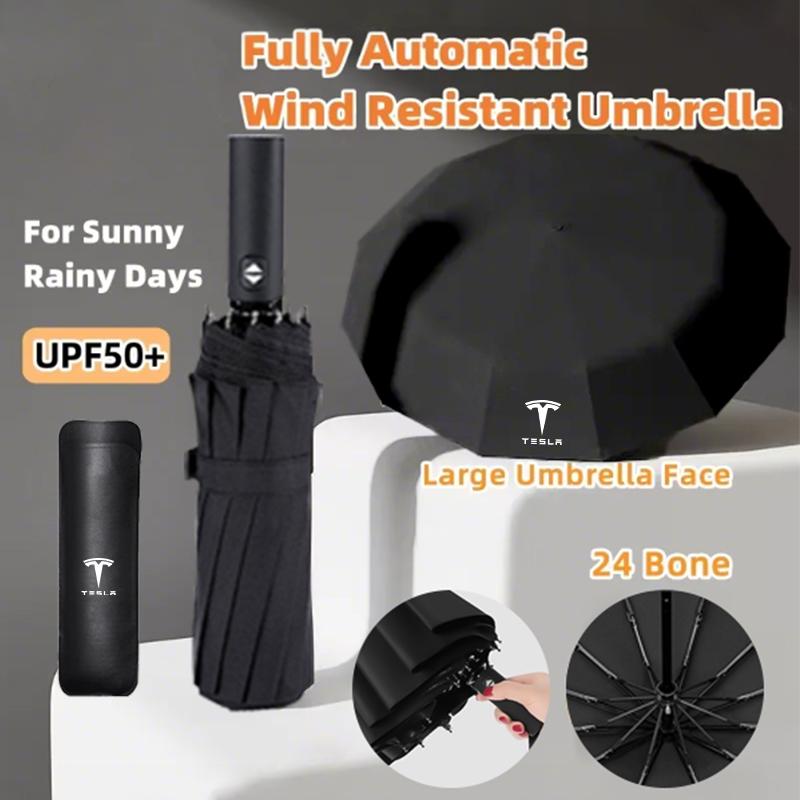 Car Fully Automatic Folding Umbrella Sunshade Accessories Valve For Tesla Model 3 Model S Model X Model Y Roadster