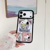 Cartoon Cute Snoopy Peanut Charlie Magsafe Wireless Charge Case For iPhone 11 12 13 14 15 16 17 Pro Max Snoopy Magnetic Holder