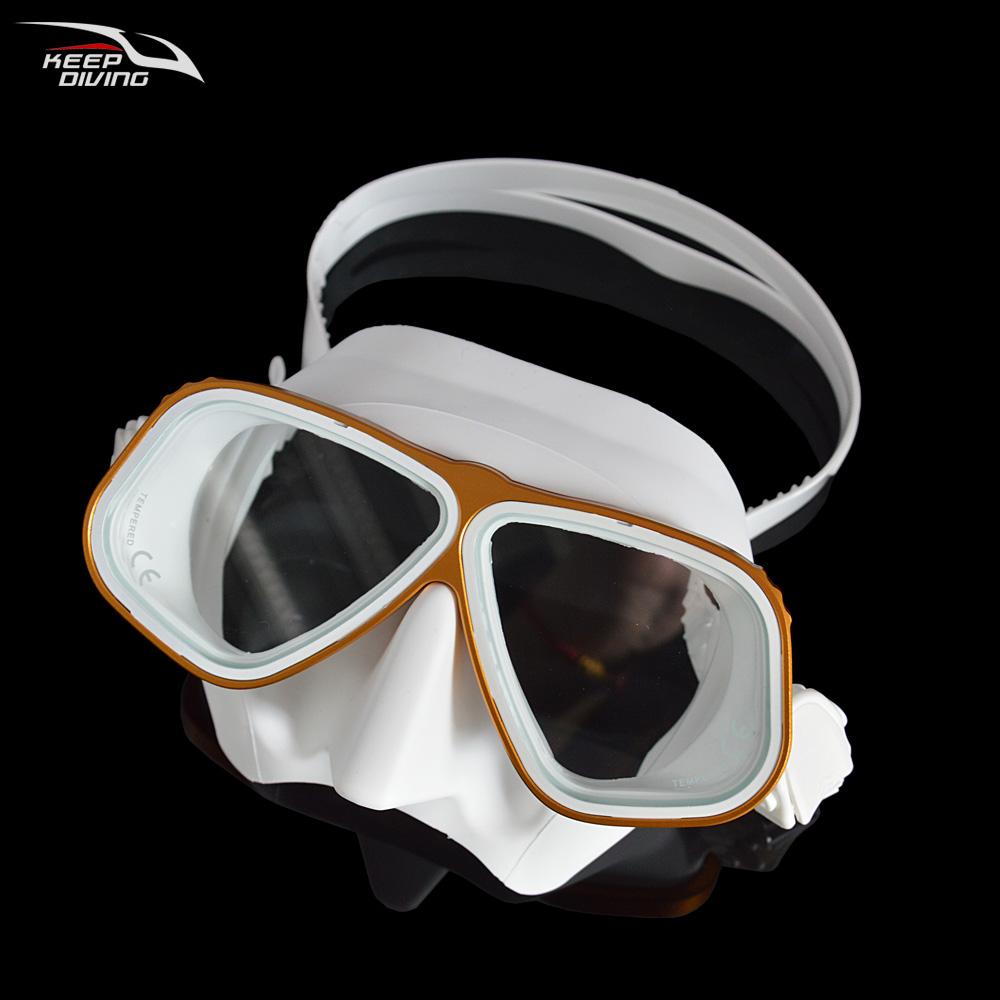 Free Diving Mask Ultra Low Volume Snorkeling goggles  Color Alloy Frame  Diving Goggles For Scuba Dive