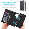 Magnetic Leather Case for Samsung Galaxy S26 Ultra S25 Edge S24 Plus S23 FE S22 S21 S20 Note20 Hand Strap Detachable Card Wallet
