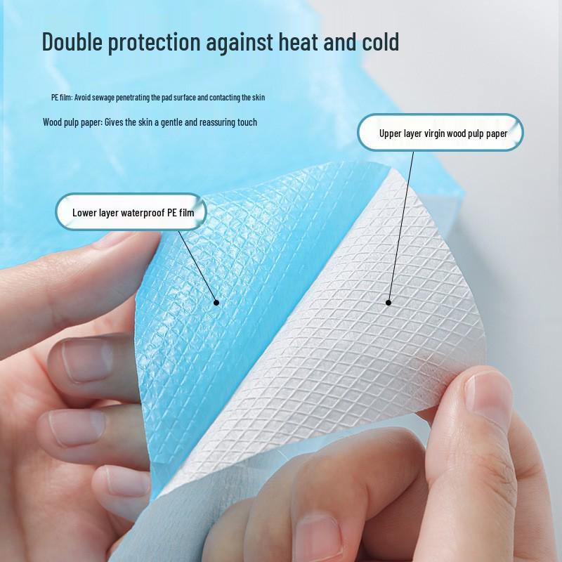 

Extra Large Waterproof Disposable Toilet Seat Cover - Adhesive, Non-woven, Double Layer, Dirt-proof, for Travel and Business. 40x60 cm