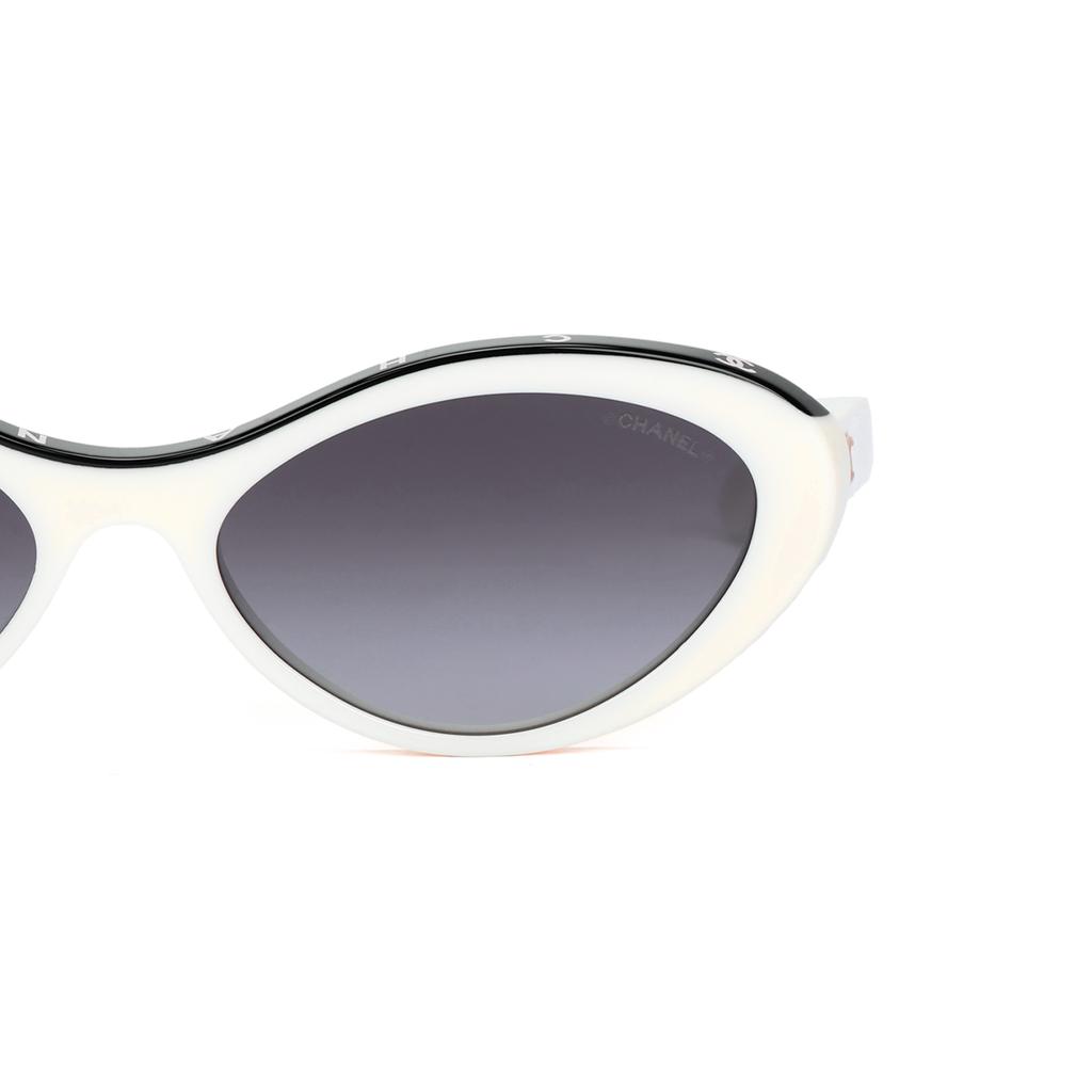 Chanel Full Frame Cat Eye Sunglasses Women Sunglasses White CH5416-C1763-/S6