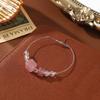 Original Design Natural Pink Crystal Square Beaded Bracelet - Cute, Light Luxury Fashion, Hot Selling