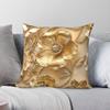 Golden Garden Floral Brilliance Pillowcase Polyester Linen Velvet Creative Zip Pillow Case Sofa Cushion Cover Wholesale
