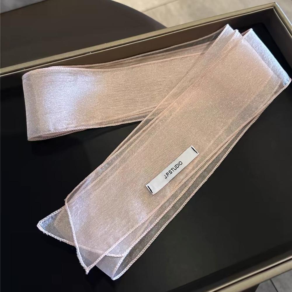 Thin Silk Scarf Silk Material Belt Fashion Long Narrow Scarf  Women