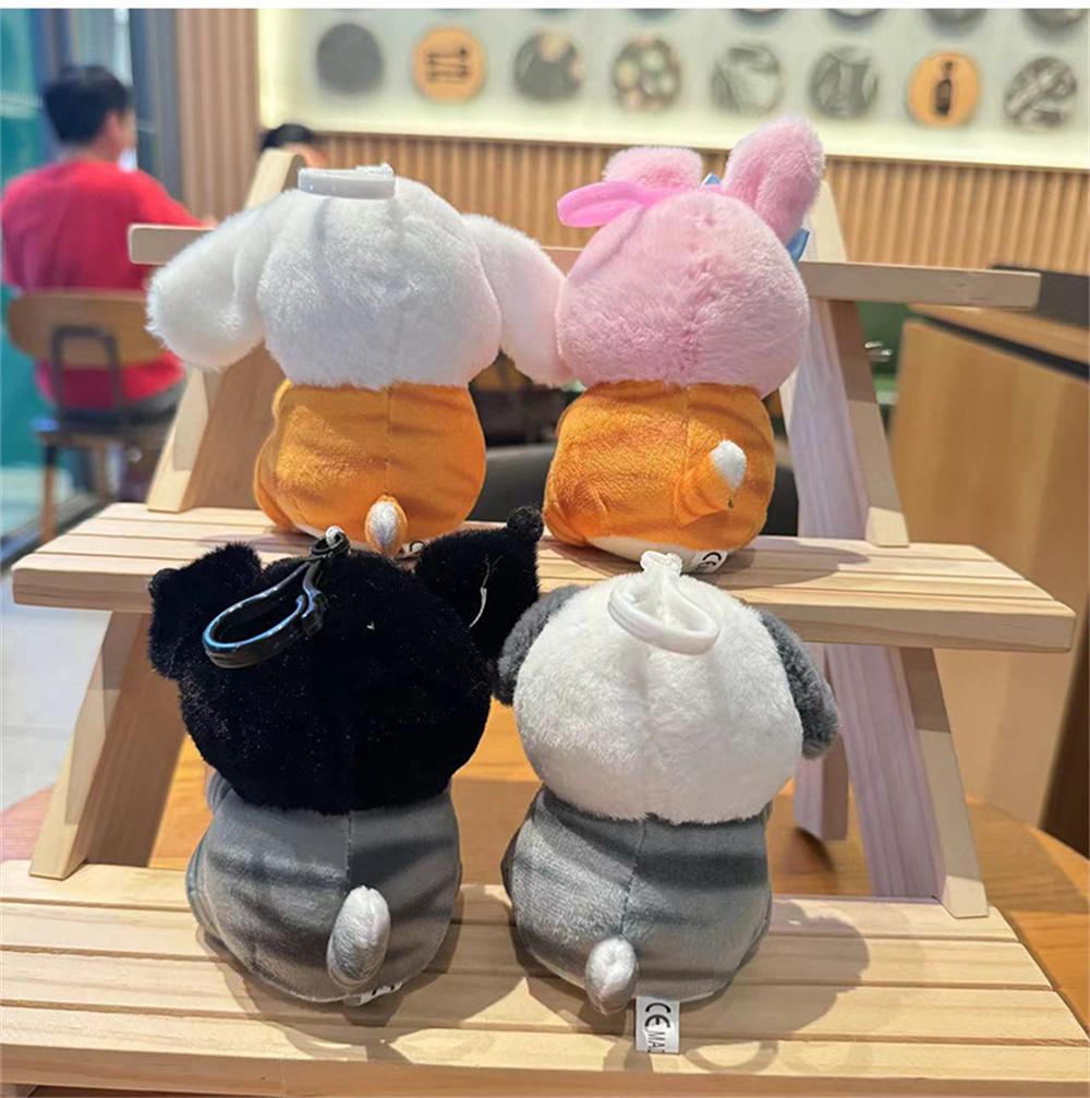 Japonský Roztomilý Kreslený Drak Sanrio S Roztomilou Kočičí Panenkou Plyšová Hračka Taška Závěsná Dívčí Srdce Dárek