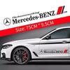 Car Logo Door Side Sticker Body Decor Decal For Mercedes Benz New B/C/E A Class C200L GLC GLK CLA GLA Racing Modified Accessory T6