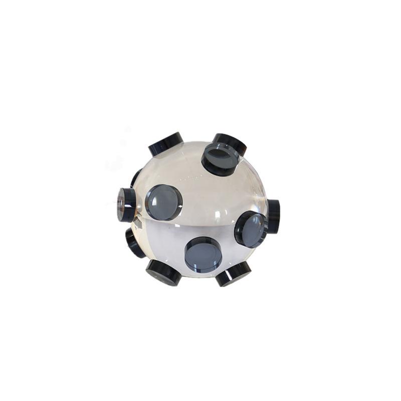 Glas Handwerk Geometrische Kristallkugel Transparent Abstrakt Runde Kugel Ornament Dekorative Figuren Heimdekoration Zubehör