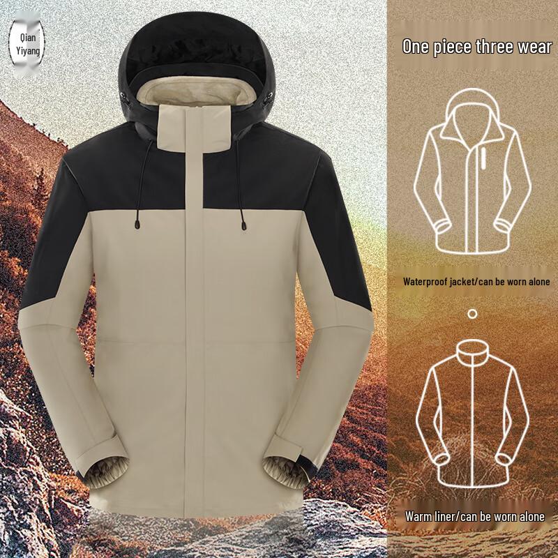 Qianyiyang Unisex 3-in-1 Winter Work Jacket