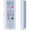 PZL New Replacement Remote Control for Dyson Pure Hot+Cool Fan Purifying Heater HP00 HP01, Part NO.967197-13 (Sliver)