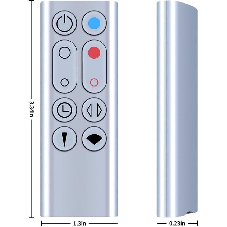 PZL New Replacement Remote Control for Dyson Pure Hot+Cool Fan Purifying Heater HP00 HP01, Part NO.967197-13 (Sliver)
