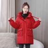Loose Eiderdown Cotton-padded Jacket Women's Winter Coat Long Thick Cotton-padded Jacket New Hooded Cotton-padded Clothes Thick Bread.