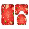 Christmas Bathroom Floor Mat Toilet Three-Piece Set