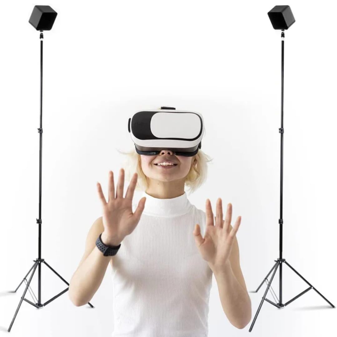 

Skywin VR Sensor Tripod Stand for Enhanced Immersion, Compatible with SteamVR, VIVE, and Index, Lightweight, Adjustable Angle, Extendable, 7.5