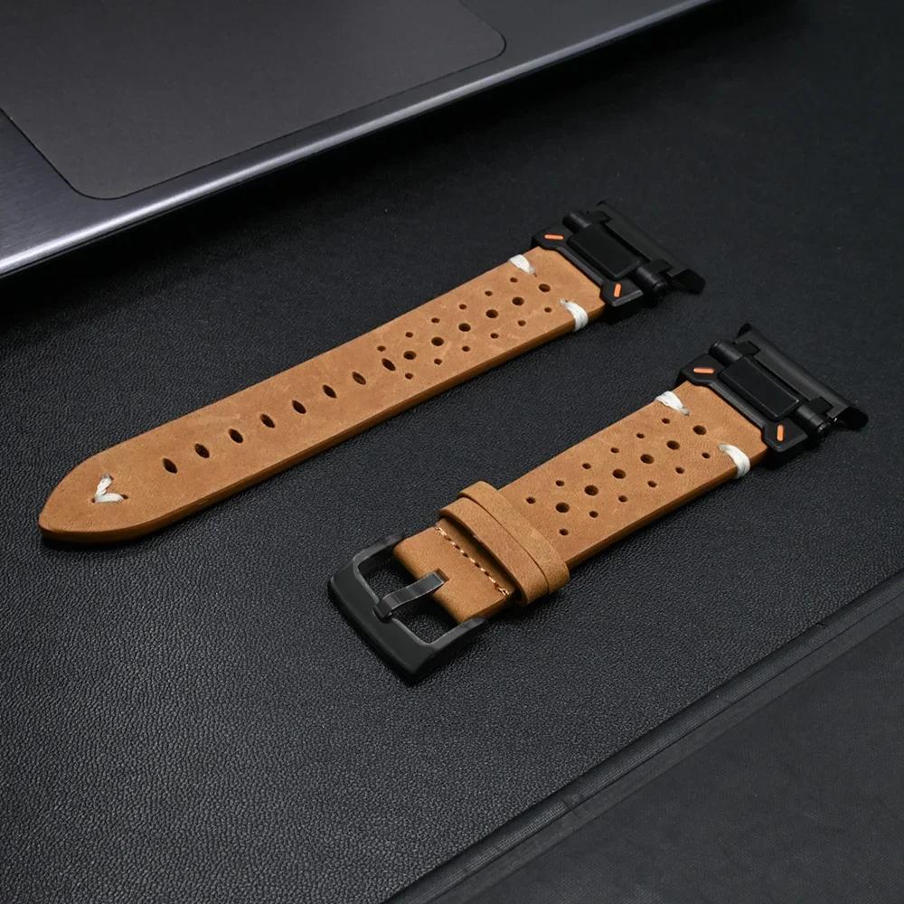 

No Gaps Leather Strap For Samsung Galaxy Ultra 47mm Mens Business Strap For SAMSUNG GALAXY ULTRA 47MM Curved End Bracelet Correa Galaxy Ultra 47mm